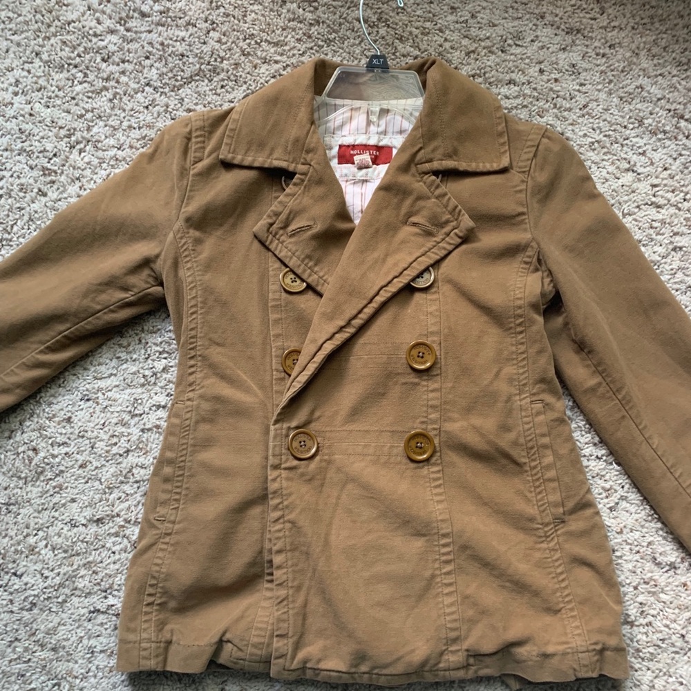 Hollister Khaki Military style Button Jacket